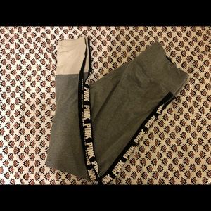 VS Pink Logo Yoga Leggings